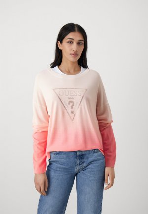 Вязаный свитер IRENE TRIANGLE LOGO , цвет peach sky and coral Guess