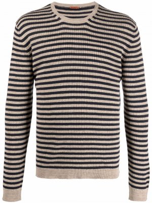 Stripe-print knit jumper Barena. Цвет: синий