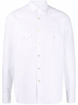 Фактурная рубашка с карманами Tintoria Mattei. Цвет: белый