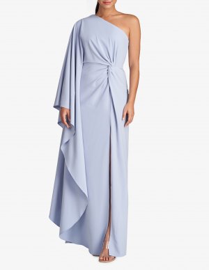 Платье из струящегося крепа Ariella HALSTON, светло-синий Halston
