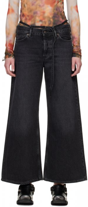 Черные джинсы с завязками Acne Studios