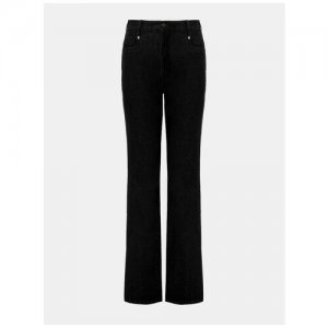 Расклешенные джинсы с прямоугольными карманами, цвет черный, размер 26 Lichi. Цвет: черный