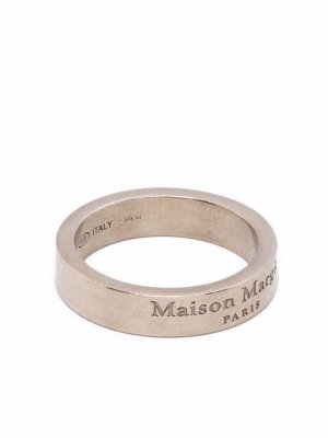 Кольцо с логотипом Maison Margiela. Цвет: серебристый