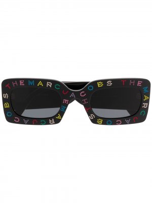Солнцезащитные очки в квадратной оправе с логотипом Marc Jacobs Eyewear. Цвет: черный