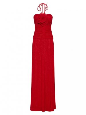 Платье Samantha из органзы со сборками , красный Rebecca Vallance