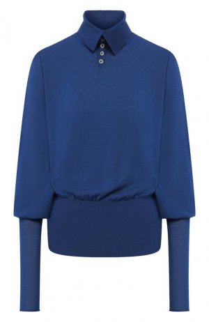 Пуловер из смеси вискозы и льна Lemaire. Цвет: синий