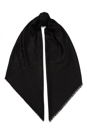Платок из шелка и шерсти Elie Saab. Цвет: чёрный