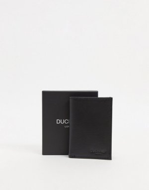 Складной кожаный кошелек для пластиковых карт Duchamp-Черный цвет DUCHAMP