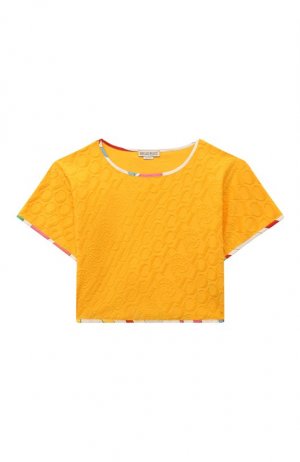 Хлопковая футболка Emilio Pucci. Цвет: оранжевый
