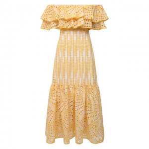 Хлопковое платье Charo Ruiz Ibiza. Цвет: жёлтый