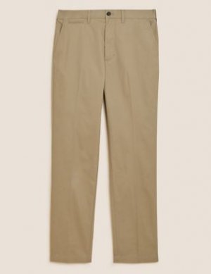 Легкие хлопковые брюки чинос, Marks&Spencer Marks & Spencer. Цвет: природный камень