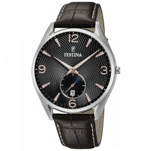 Наручные часы Retro, черный, серебряный FESTINA. Цвет: черный/серебристый/серебряный