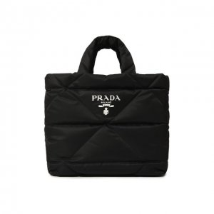 Текстильная сумка-тоут Prada. Цвет: чёрный