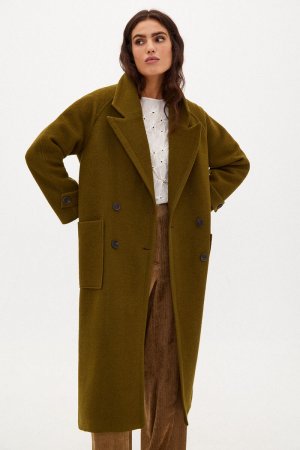 Клаудия. Длинное двубортное пальто., зеленый Hoss Intropia
