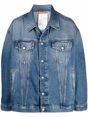 Джинсовая куртка с приспущенными плечами Acne Studios. Цвет: синий