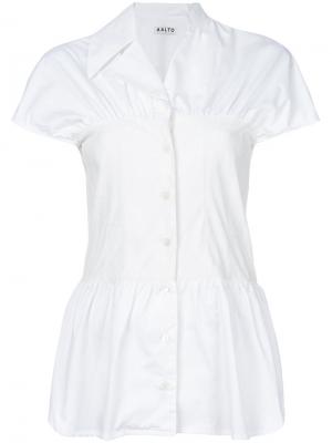 Присборенная рубашка Aalto. Цвет: белый