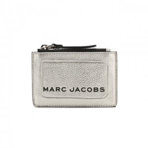 Кожаный футляр для кредитных карт MARC JACOBS (THE). Цвет: серебряный