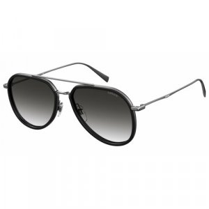 Солнцезащитные очки Levis, черный, серебряный Levi's. Цвет: черный/серебристый