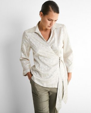 Женская блузка с длинными рукавами и анималистическим принтом , белый Trucco