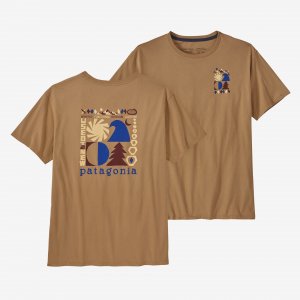 Органическая футболка Spirited Seasons , коричневый Patagonia