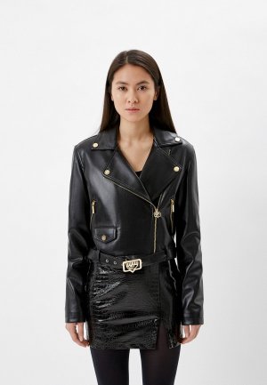 Куртка кожаная Chiara Ferragni. Цвет: черный