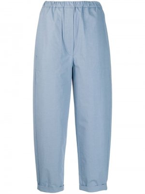 Укороченные поплиновые брюки Tela. Цвет: синий