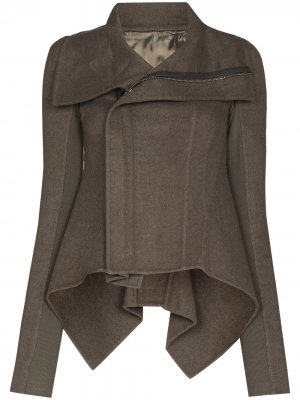 Panelled zip-up knitted jacket Rick Owens. Цвет: нейтральные цвета
