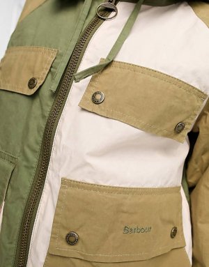 Легкая водостойкая вощеная куртка в стиле колор-блок x ASOS Barbour