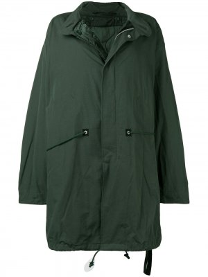 Long oversized coat UNRAVEL PROJECT. Цвет: зеленый