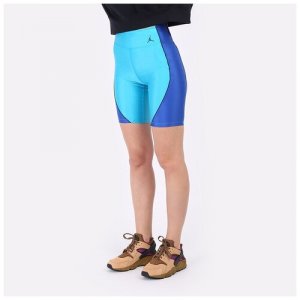 Велосипедки  Mid-Rise Bike Shorts, размер S, голубой Jordan. Цвет: голубой