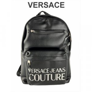 Рюкзак , фактура зернистая, черный Versace Jeans Couture. Цвет: черный
