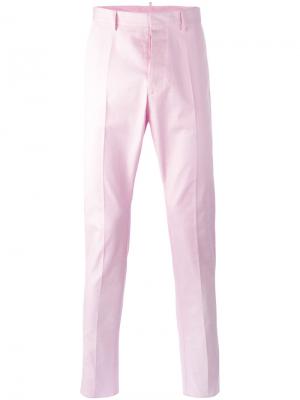 Классические брюки Dsquared2. Цвет: розовый и фиолетовый