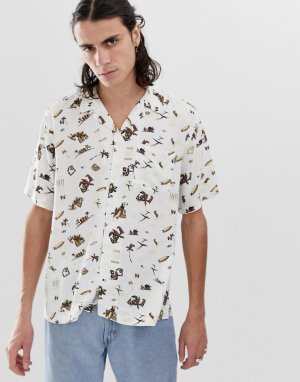 Кремовая рубашка с короткими рукавами Club Pacific-Кремовый Carhartt WIP