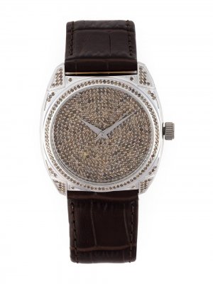 Часы с бриллиантами DOM Christian Koban. Цвет: коричневый