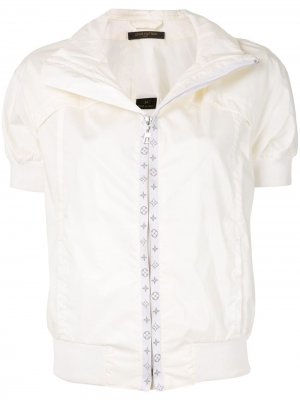Куртка на молнии с короткими рукавами Louis Vuitton. Цвет: белый
