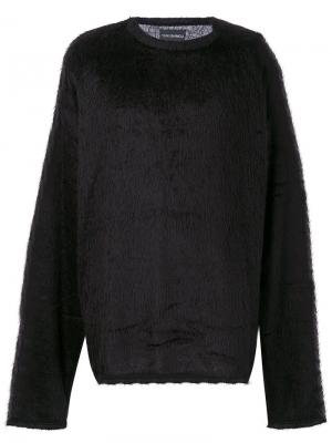 Пуловер из искусственного меха Yuiki Shimoji. Цвет: черный