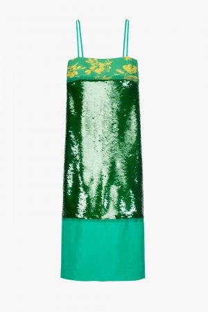 Платье Matching Sequinned - Limited Edition, зеленый ZARA