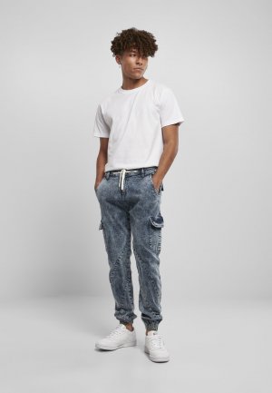 Джинсы Tapered Fit Jeans , светло-голубой, кислотно-стиранный Urban Classics