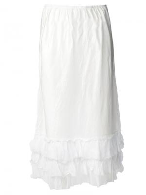 Длинная гофрированная юбка Dosa. Цвет: белый