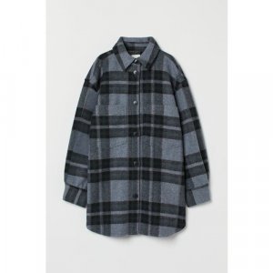 Куртка-рубашка , размер XS, серый H&M. Цвет: серый/серо-синий