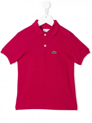 Рубашка-поло с нашивкой-логотипом Lacoste Kids. Цвет: розовый
