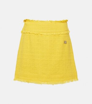 Твидовая мини-юбка , желтый Dolce&Gabbana