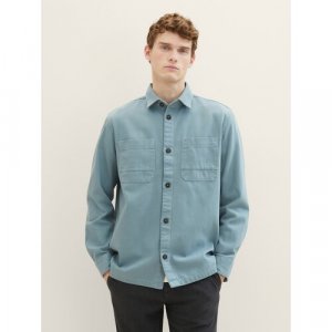 Рубашка , размер S, серый Tom Tailor. Цвет: голубой/серый