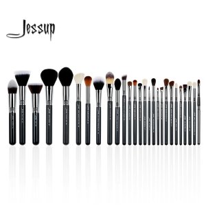 Набор профессиональных кистей для макияжа, 27 шт ((Black / Silver) Jessup