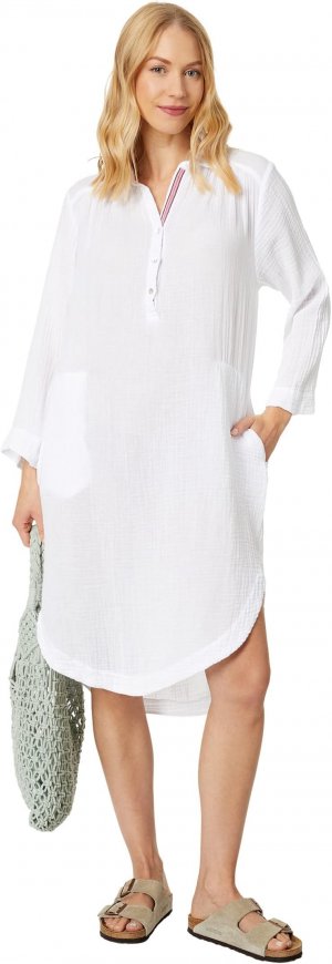 Платье-рубашка с длинными рукавами, белый Sundry