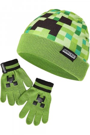 Зеленая шляпа и перчатки , зеленый Minecraft