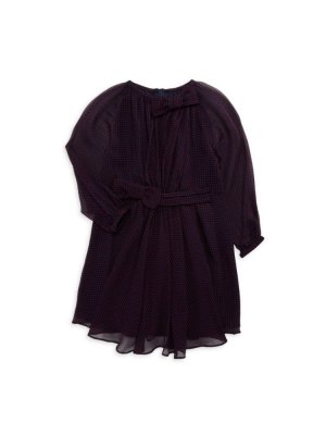 Платье с бантом в горошек для маленьких девочек и , фиолетовый Burberry