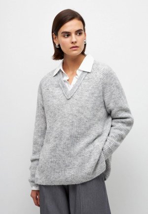 Пуловер Sela Exclusive online. Цвет: серый