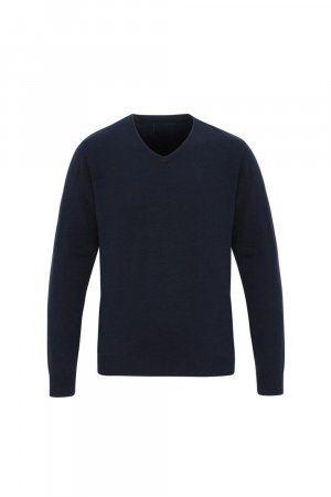 Акриловый свитер с v-образным вырезом Essential , темно-синий Premier
