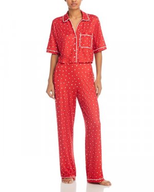 Свободная рубашка &; Пижамный комплект с широкими штанинами , цвет Red AQUA